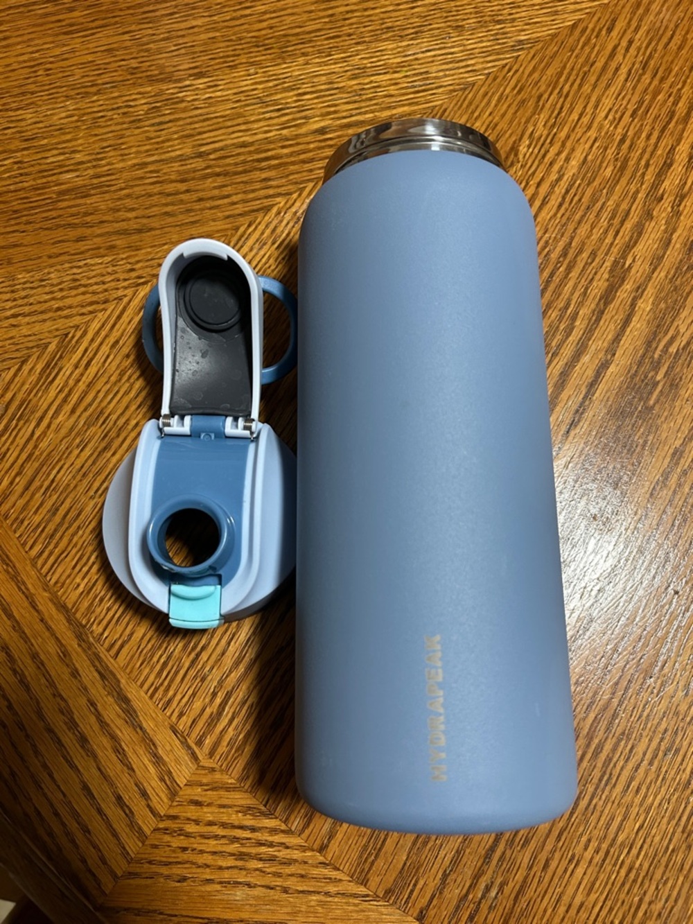 Blue Stainless Travel Water Bottle with Flip Lid